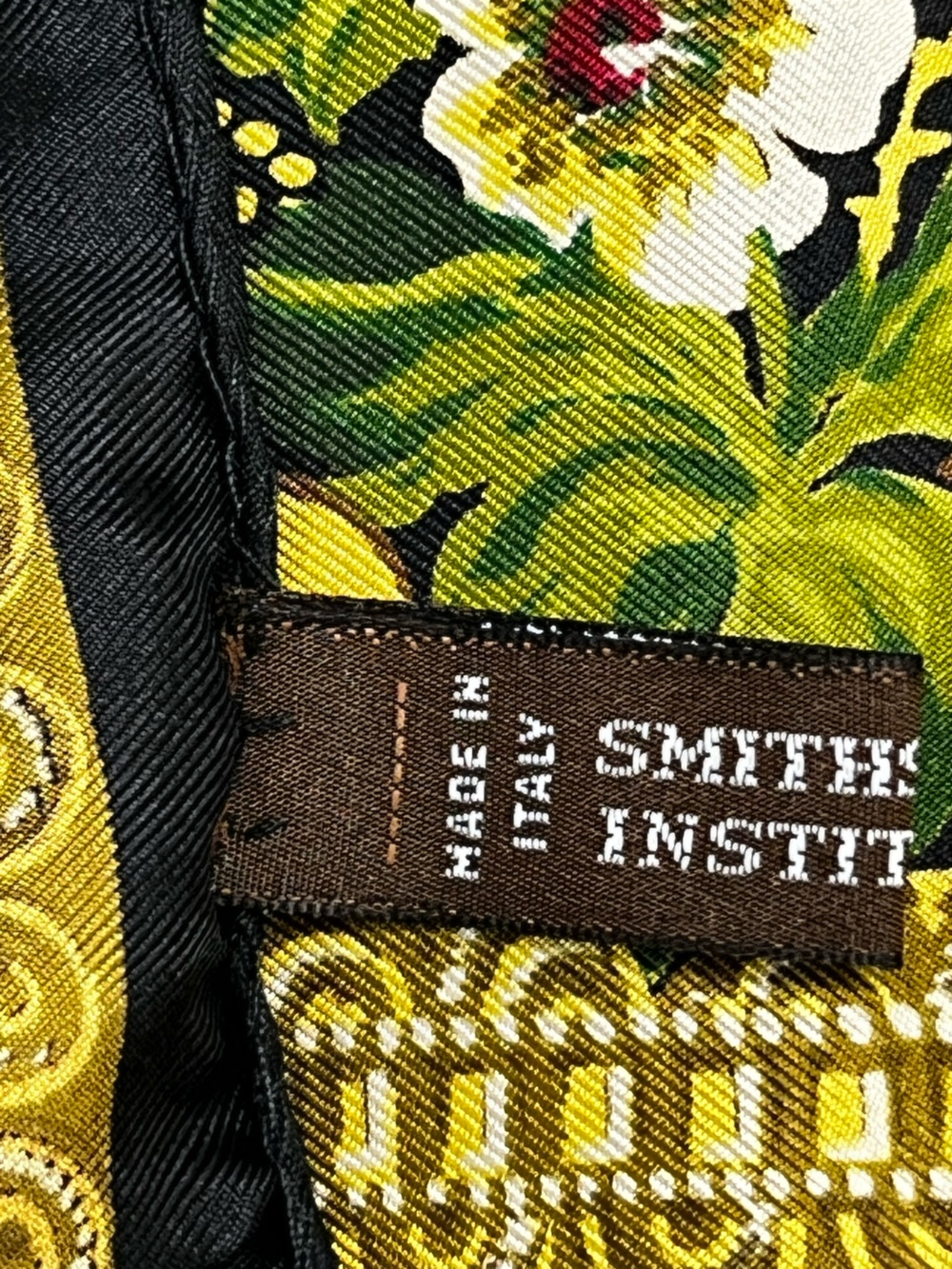 Vintage 90s Smithsonian Silk Scarf - Cascading Flowers - Picture 6 of 16